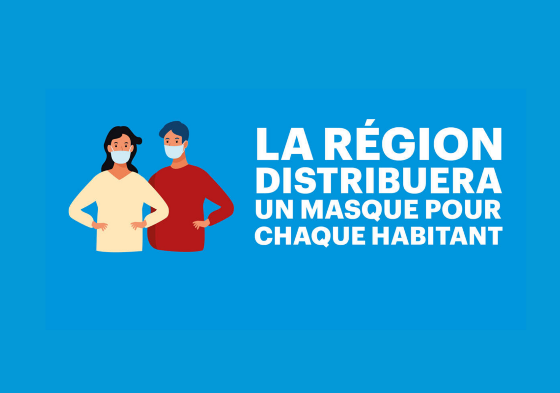 Covid-19 : La Région fournira un masque à tous ses habitants