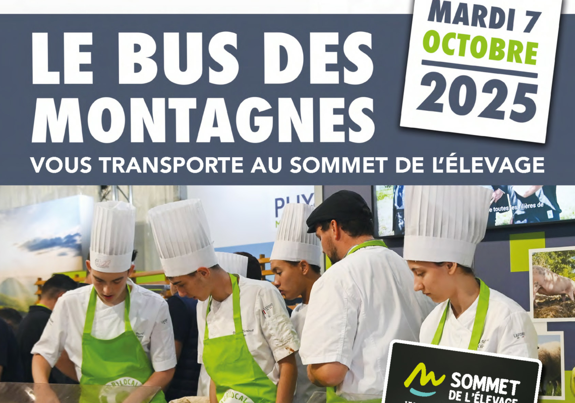 En octobre, visitez le Sommet de l’Élevage grâce au Bus des Montagnes